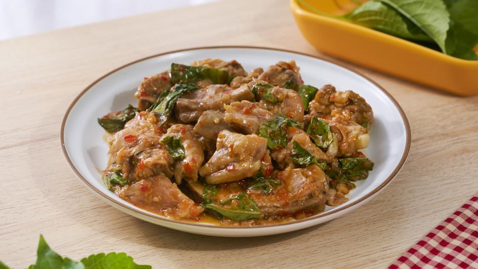 ซี่โครงหมูผัดยี่หร่า