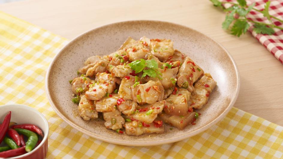 หมูสามชั้นคั่วสามเกลอ