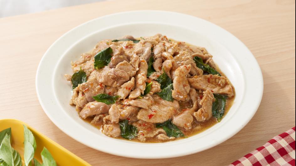 หมูผัดโหระพา