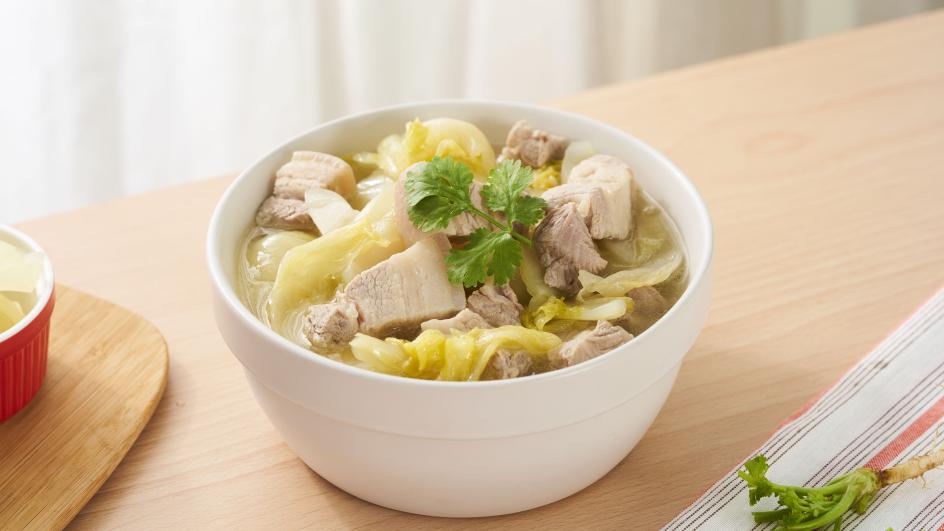 หมูสามชั้นตุ๋นผัดกาดดอง