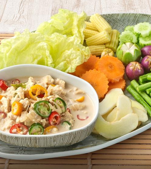 preserved-soy-bean-with-coconut-milk-dip-vegetarian-food