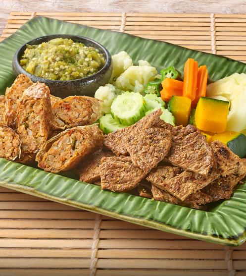 thai-sausage-vegetarian-food