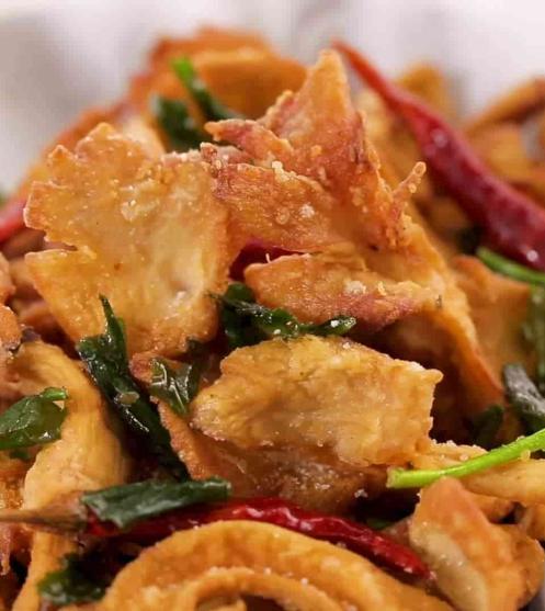 deep-fried-mushroom-spicy-salad