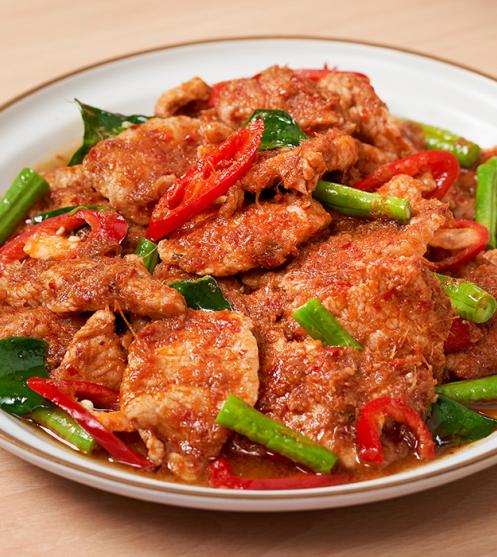 ผัดพริกแกงหมู