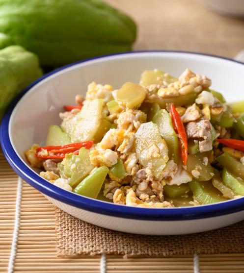 ฟักแม้วผัดไข่